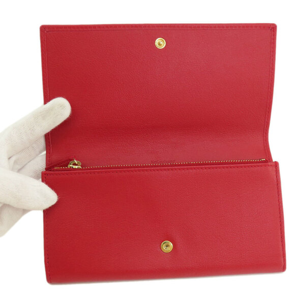YVES SAINT LAURENT Red Leather Wallet - Picture 4 of 11
